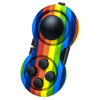 Picture of WTYCD The Original Fidget Retro: The Rubberized Classic Controller Game Pad Fidget Focus Toy with 8-Fidget Functions and Lanyard - Perfect for Relieving Stress (Rainbow)