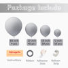 Picture of Voircoloria 130pcs Gray Balloons Different Sizes 18" 12" 10" 5" Pastel Gray Balloons for Boys Girls Birthday Baby Shower Gender Reveal Wedding Decorations