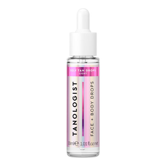 Picture of Tanologist Face and Body Drops, Light - Illuminating Self Tan Drops, Vegan and Cruelty Free, 1.01 Fl Oz