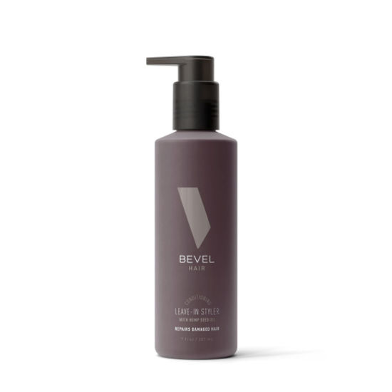 Picture of Bevel Leave In Conditioner for Men - Curly Hair Conditioner with Hemp Seed Oil and Biotin, Detangles Moisturizes and Strengthens Hair, 7 Oz