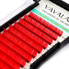 Picture of Colored Lash Extensions 0.07mm D Curl Red Individual Volume Lashes Extensions 8-15 Mix Length Color Eyelash Extensions for Salon (Red 0.07-D, 8-15mm)