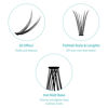 Picture of Individual Lash Clusters Volume Lashes Fishtail Lashes DIY Eyelash Extension Natural Curl Black Helt Bonded Soft Lash Extensions by WENDY LASHES (0.10-C-14mm)