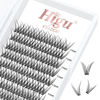 Picture of 240 Pcs Lash Clusters DIY Eyelash Extension 0.10mm D 11mm Fishtail Eyelashes Cluster Lashes Fishtail Eyelash Extensions Soft & Lightweight Fishtail Eyelashes for Makeup Home Use(Fishtail 0.10D 11mm)