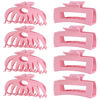 Picture of LuSeren Hair Clips for Women 4.3 Inch Large Hair Claw Clips for Women Thin Thick Curly Hair, Big Matte Banana Clips,Strong Hold jaw clips,Pink