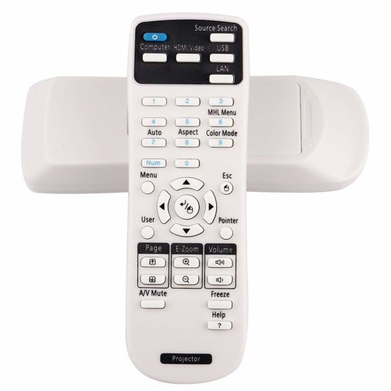 Picture of ESolid Replacement Projector Remote Control for 1648806 EX3200 EX3240 EX5240 EX5250 EX7240 EX9200 VS240 VS340 VS345 PowerLite 1224 1264 1284 Home Cinema 1040 640 740HD S31 U32 W04 W32 Controller