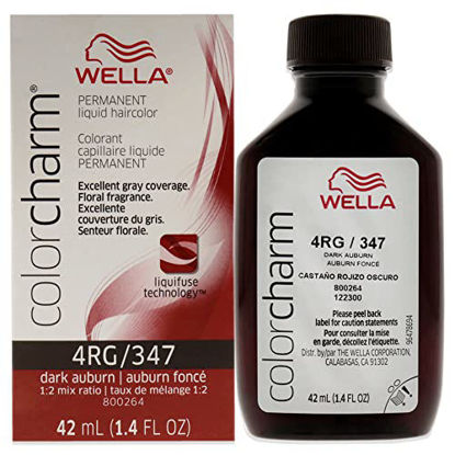 Picture of WELLA Color Charm Permanent Liquid Hair Color for Gray Coverage, 4RG Dark Auburn