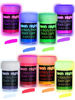 Picture of Neon Nights UV Body Paint Set | Blacklight Glow Makeup Kit | Fluorescent Face Paints for Music Festivals, Photo Shoots, Nights Out - Easy to Use and Remove, Premium Quality, Vibrant Colors | 8 Colors