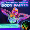 Picture of Neon Nights UV Body Paint Set | Blacklight Glow Makeup Kit | Fluorescent Face Paints for Music Festivals, Photo Shoots, Nights Out - Easy to Use and Remove, Premium Quality, Vibrant Colors | 8 Colors