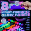 Picture of Neon Nights UV Body Paint Set | Blacklight Glow Makeup Kit | Fluorescent Face Paints for Music Festivals, Photo Shoots, Nights Out - Easy to Use and Remove, Premium Quality, Vibrant Colors | 8 Colors