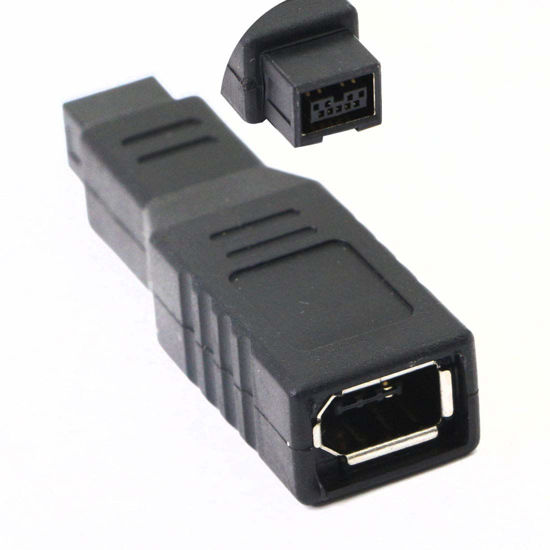 Picture of XMSJSIY Firewire Adapter,1394a 6 pin Female to 1394b 9 pin Male IEEE 400 to 800 Data Transfer Adapter Converter