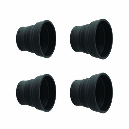 Picture of KUVRD - Universal Lens Hood 4-Pack (S|54) - Fits 99% of Lenses, Element Proof, Lifetime Coverage, Fits 54mm-76mm, 4-Pack of Lens Hoods - (4 x Small)