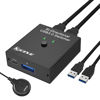 Picture of USB 3.0 Switch Selector, Bi-Directional USB Switch 2 in 1 Out / 1 in 2 Out, MLEEDA USB Switcher for 2 Computers Share Keyboard Mouse Scanner Printer, Desktop Controller and 2 USB3.0 Cables Included