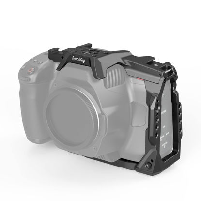 Picture of SmallRig BMPCC 6K Pro Half Cage Only for Blackmagic Pocket Cinema Camera 6K Pro, Lightweight Design, Built-in NATO Rail & Cold Shoe Mount - 3665