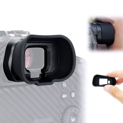 Picture of JJC Camera Eyecup Eyepiece Viewfinder for Canon EOS R5 R6 Mark II R6 R5 C R5C Mirrorless Camera with Extended Soft Silicone Design