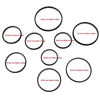 Picture of 9 Pieces Filter Ring Adapter Set, Camera Lens Male to Male Metal Stepping Rings Kit (Includes 9pcs Male to Male Set 46-46mm 49-49mm 52-52mm 55-55mm 58-58mm 62-62mm 67-67mm 72-72mm 82-82mm) Black