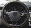 Picture of Mayco Bell Microfiber Leather Car Steering Wheel Cover (D Shape, Black Yellow)