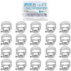 Picture of TICONN 20PCS Hose Clamp Set - 1/4''-7/16'' 304 Stainless Steel Worm Gear Hose Clamps for Pipe, Intercooler, Plumbing, Tube and Fuel Line