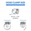 Picture of TICONN 20PCS Hose Clamp Set - 1/4''-7/16'' 304 Stainless Steel Worm Gear Hose Clamps for Pipe, Intercooler, Plumbing, Tube and Fuel Line