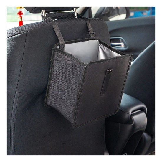 Picture of Fekey&JF Foldable Car Trash Can, Hanging Waterproof Leakproof Trash Can Storage Bag for Car with Large Capacity, Car Interior Accessories (Small)