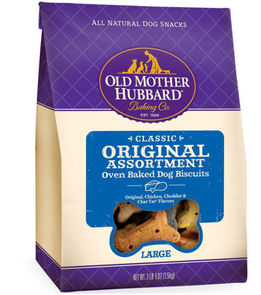 Picture of Old Mother Hubbard by Wellness Classic Original Mix Natural Dog Treats, Crunchy Oven-Baked Biscuits, Ideal for Training, Large Size, 3.5 pound bag