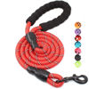 Picture of BAAPET 2/4/5/6 FT Dog Leash with Comfortable Padded Handle and Highly Reflective Threads for Small Medium and Large Dogs (5FT-1/2'', Red)