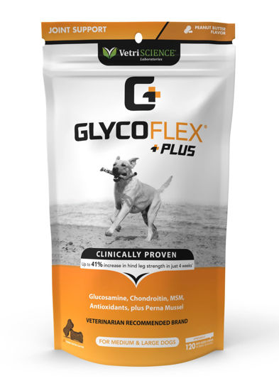 Picture of VETRISCIENCE Glycoflex 3 Clinically Proven Hip and Joint Supplement with Chondroitin and Glucosamine for Dogs - Vet Recommended Mobility Support Supplement with DMG, MSM, and Perna