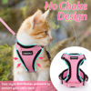 Picture of rabbitgoo Cat Harness and Leash for Walking, Escape Proof Soft Adjustable Vest Harnesses for Cats, Easy Control Breathable Reflective Strips Jacket, Pink, S (Chest: 18" - 20")