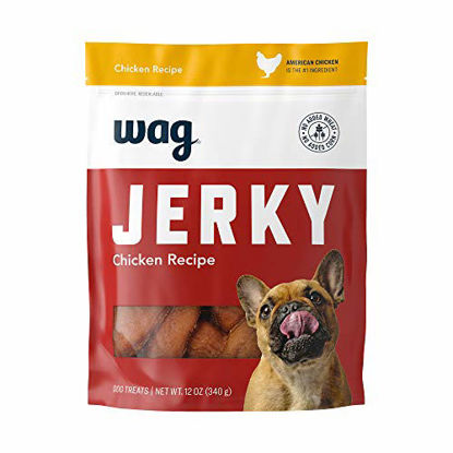 Picture of Amazon Brand - Wag Soft & Tender American Jerky Dog Treats - Chicken Recipe (12 oz)