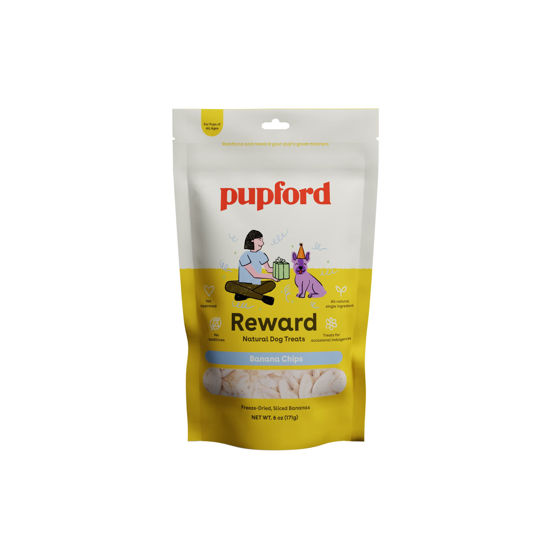 Picture of Pupford Freeze Dried Dog Training Treats, 6 oz Puppy & Dog Treats, Low Calorie, Vet Approved, All Natural, Healthy Training Treats for Small to Large Dogs (Banana)