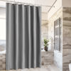 Picture of Barossa Design Gray Shower Curtain Liner with 6 Magnets - Waterproof PEVA Shower Liner for Bathroom, 72" x 72" Standard Size, PVC Free, Metal Grommets - Dark Gray, 72x72