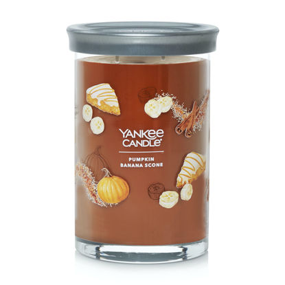 Picture of Yankee Candle Pumpkin Banana Scone Scented, Signature 20oz Large Tumbler 2-Wick Candle, Over 60 Hours of Burn Time