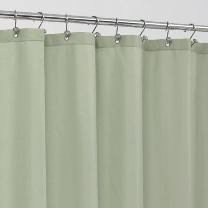 Picture of ALYVIA SPRING Stall Fabric Shower Curtain Liner Waterproof - Soft & Lightweight Small Shower Curtain with Magnets for Narrow Stall Size, Machine Washable - 36x72, Desert Sage