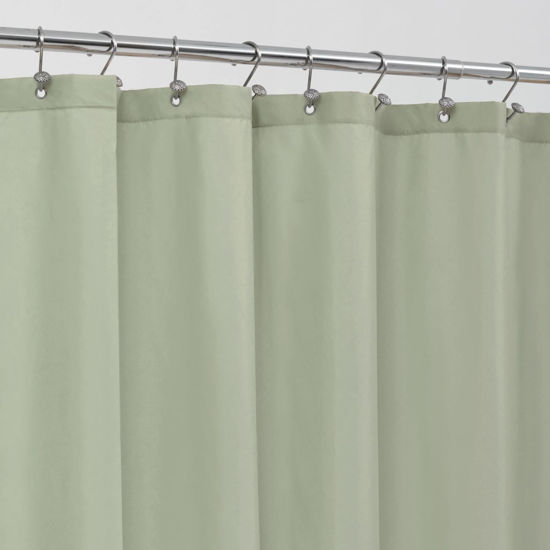 Picture of ALYVIA SPRING Stall Fabric Shower Curtain Liner Waterproof - Soft & Lightweight Small Shower Curtain with Magnets for Narrow Stall Size, Machine Washable - 36x72, Desert Sage