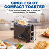 Picture of Elite Gourmet ECT118B Cool Touch Single Slice Toaster, 6 Toasting Levels & Wide Slot for Bagels, Waffles, Specialty Breads, Pastry, Snacks, Black