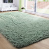 Picture of Sage Green Area Rug for Bedroom,4'X6',Fluffy Shag Rug for Living Room,Furry Carpet for Kids Room,Shaggy Throw Rug for Nursery Room,Fuzzy Plush Rug,Green Carpet,Rectangle,Cute Room Decor for Baby