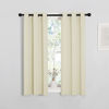 Picture of NICETOWN Room Darkening Short Curtain Panels for Small Window, Beige, 2 Panels, W29 x L40 -Inch, Thermal Insulated Grommet Room Darkening Draperies/Drapes for Window