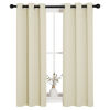 Picture of NICETOWN Room Darkening Short Curtain Panels for Small Window, Beige, 2 Panels, W29 x L40 -Inch, Thermal Insulated Grommet Room Darkening Draperies/Drapes for Window