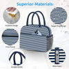 Picture of DALINDA Lunch Bag Lunch Box for Women Men Reusable Insulated Lunch Tote Bag,Leakproof Thermal Cooler Sack Food Handbags Case High Capacity for Travel Work Picnic Beach- Navy Blue