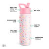 Picture of Simple Modern Kids Water Bottle with Straw Lid | Insulated Stainless Steel Reusable Tumbler for Toddlers, Girls | Summit Collection | 18oz, Confetti