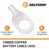 Picture of SELTERM 2pcs 8 AWG 1/2" Stud Tinned Copper Wire Lugs, Battery Lugs, Ring Terminals, Battery Cable Ends, 8 Gauge Ring Terminal Connectors, UL Marine Grade Electrical Battery Terminal Connectors