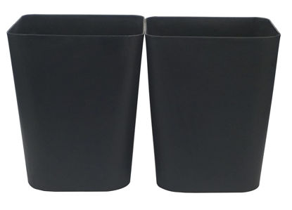 Picture of Feiupe 1.6 Gallon Small Trash Can Bathroom Wastebasket Garbage Can for Kitchen Office Bathroom,Pack of 2(1.6 Gallon(2 Pack), Black)