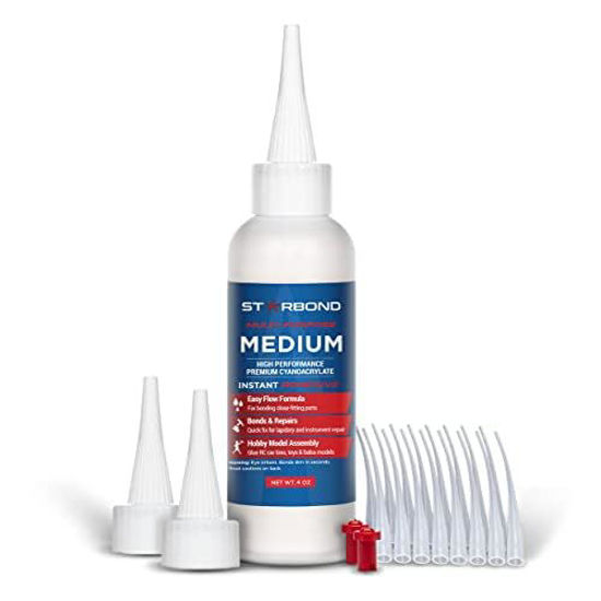 Picture of Starbond 4 oz. Medium CA Glue (Premium Cyanoacrylate Super Glue) for Quick Glue-ups, Woodworking, Woodturning, Hobby Models