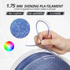 Picture of AMOLEN Shiny PLA 3D Printer Filament, Sparkle PLA Filament 1.75mm Shining Glitter 3D Printing Filament for Most FDM 3D Printer, Dimensional Accuracy +/- 0.02mm, 1kg Spool(2.2lbs), Galaxy Blue