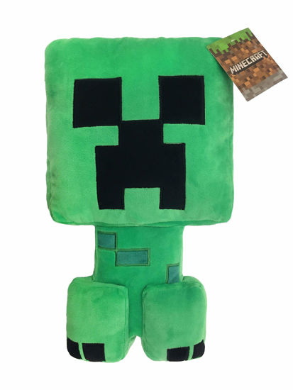 Picture of Jay Franco Minecraft Plush Stuffed Creeper Pillow Buddy - Super Soft Polyester Microfiber, Measures 16 inches x 8 inches