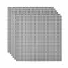 Picture of Lekebaby Classic Baseplates Building Base Plates for Building Bricks 100% Compatible with Major Brands-Baseplate 10" x 10", Pack of 6, Grey