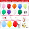 Picture of RUBFAC Rainbow Balloons Garland Arch Kit, 129pcs 12 Assorted Color Balloons Colorful Party Balloons for Birthday Party Baby Shower Decoration