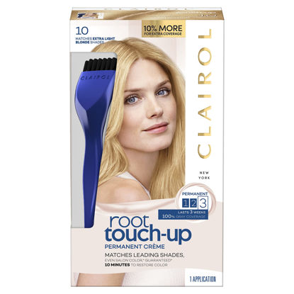 Picture of Clairol Root Touch-Up by Nice'n Easy Permanent Hair Dye, 10 Extra Light Blonde Hair Color, Pack of 1