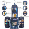 Picture of Narwey Hanging Travel Toiletry Bag Cosmetic Make up Organizer for Women and Men (Medium, Blue Lotus)