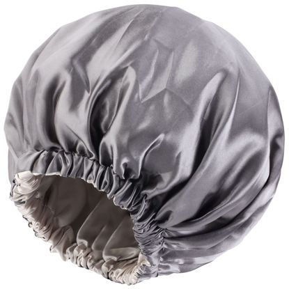 Picture of Satin Bonnet Silk Bonnet Hair Bonnet for Sleeping Satin Bonnet for Hair Bonnets for Women Silk Bonnet for Natural Hair