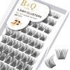 Picture of Lash Clusters D Curl 12mm B&Q LASH Natural Individual Lashes Eyelash Clusters Extensions Individual Lashes Cluster DIY at Home DIY Eyelash Extensions 72 Clusters Lashes C D Curl (B01-D-12mm)